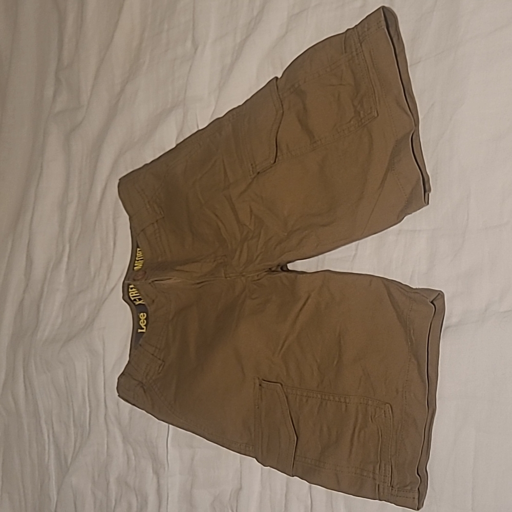 Boys khaki cargo shorts